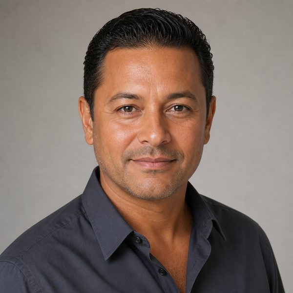 AI-generated portrait of Aurelio Magaña, a fictional agent
